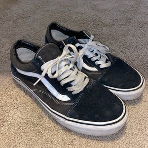 Black and White Vans Mens Size 9